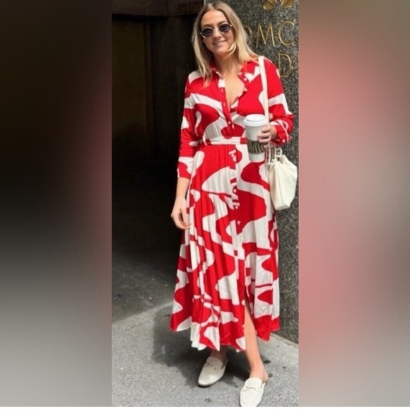 Zara Dresses & Skirts - Zara Fun Print Shirt Dress